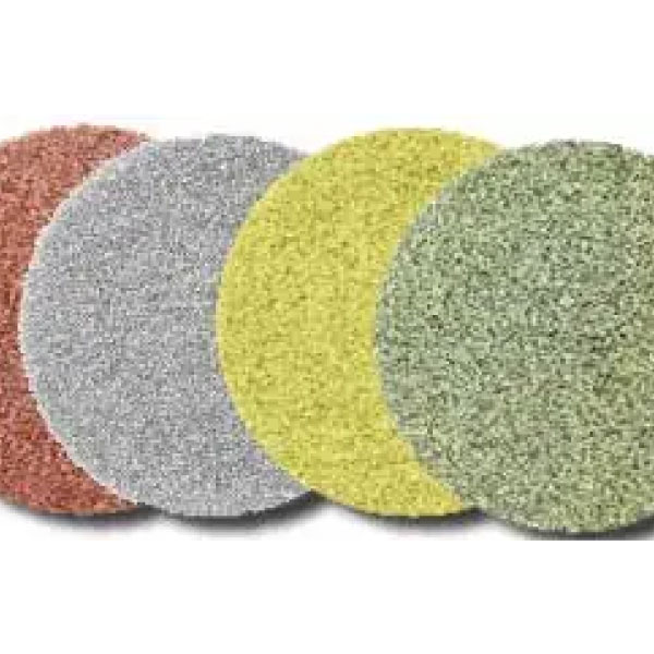 Vier polijstpads voor natuursteen vloeren.